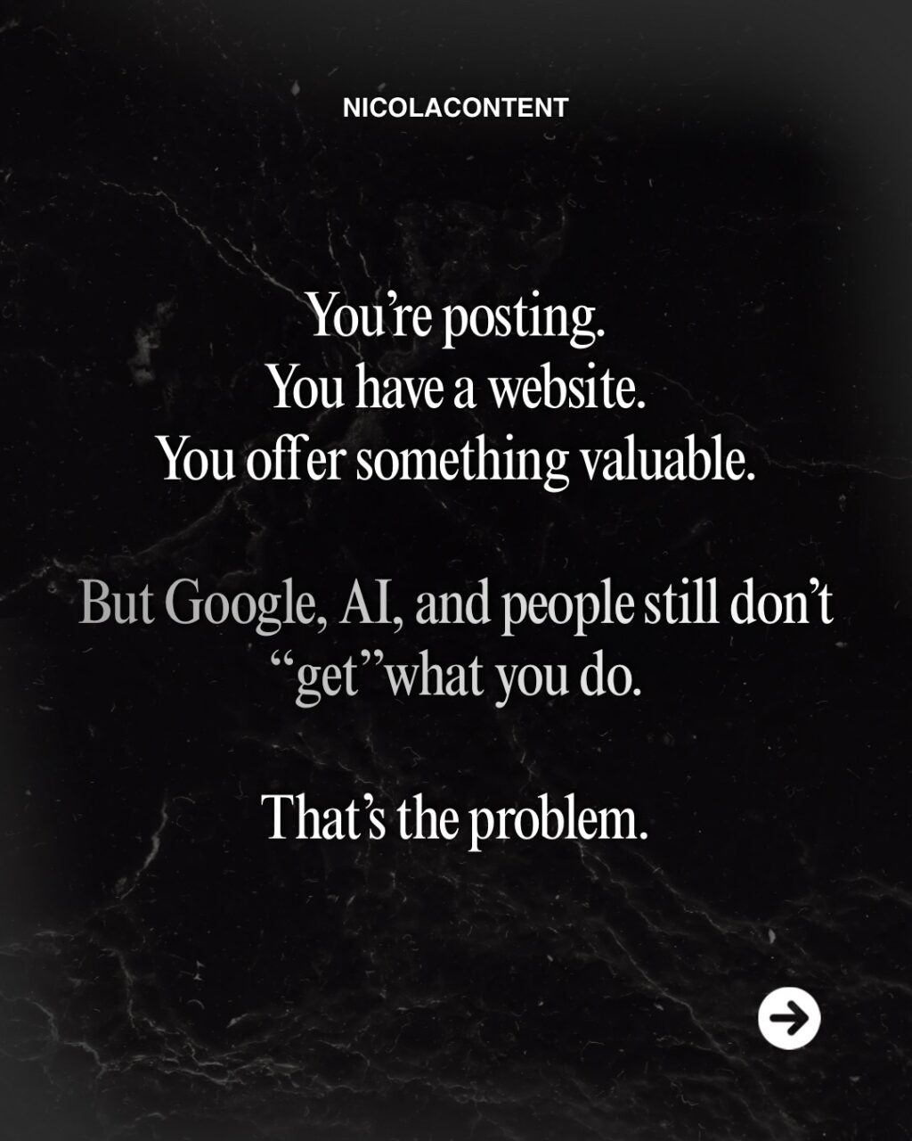 Instagram post from nicolacontent. This post is in position 1.